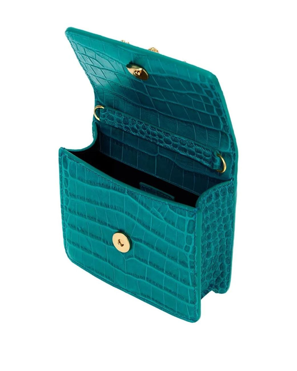 Roberto Cavalli Blue Roar Crocodile-Effect Tote Bag
