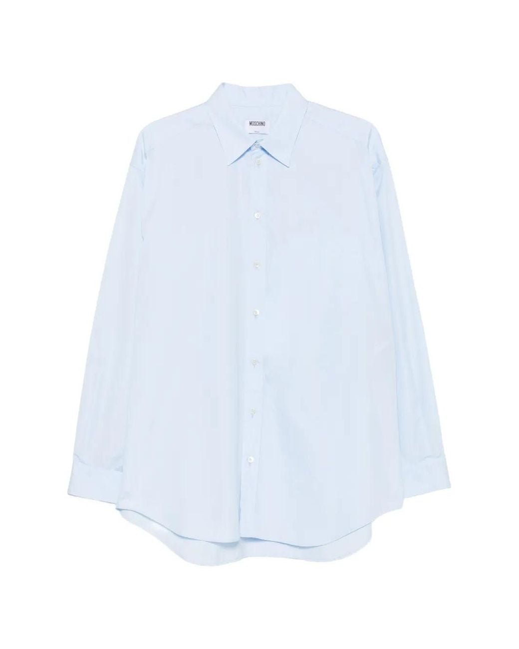 Moschino White Graphic-Print Patch-Pocket Shirt for men