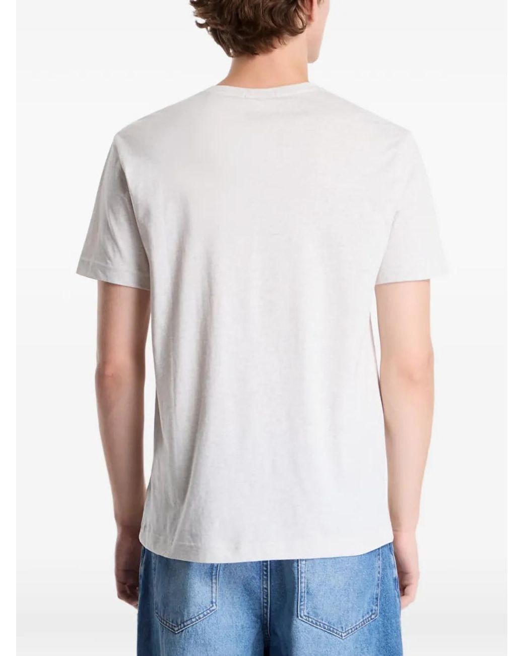 Gant White Logo-Embroidered T-Shirt for men