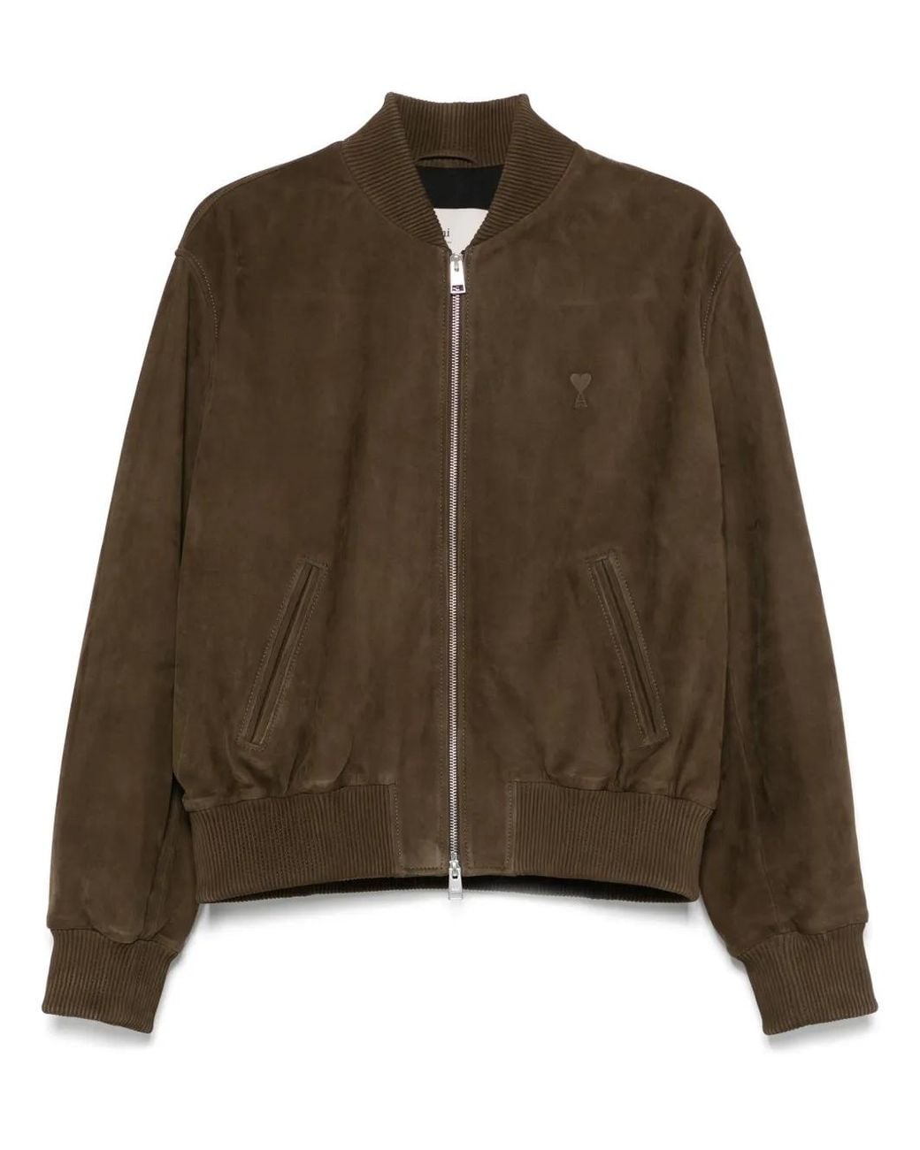 AMI Brown Zipped Jacket for men