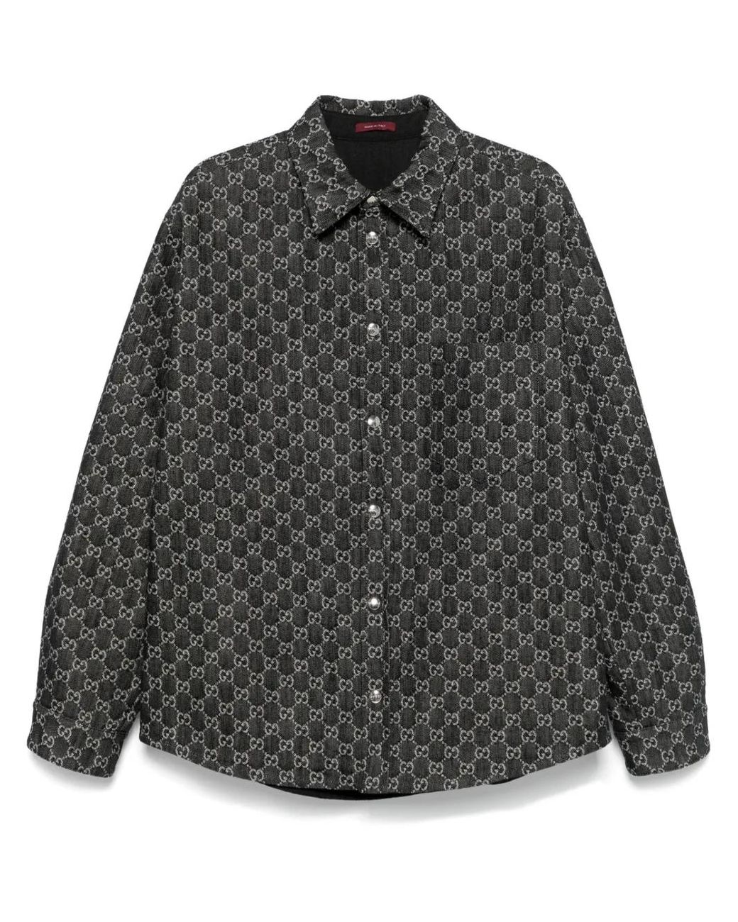 Gucci Gray Reversible Gg Denim Jacquard Overshirt for men