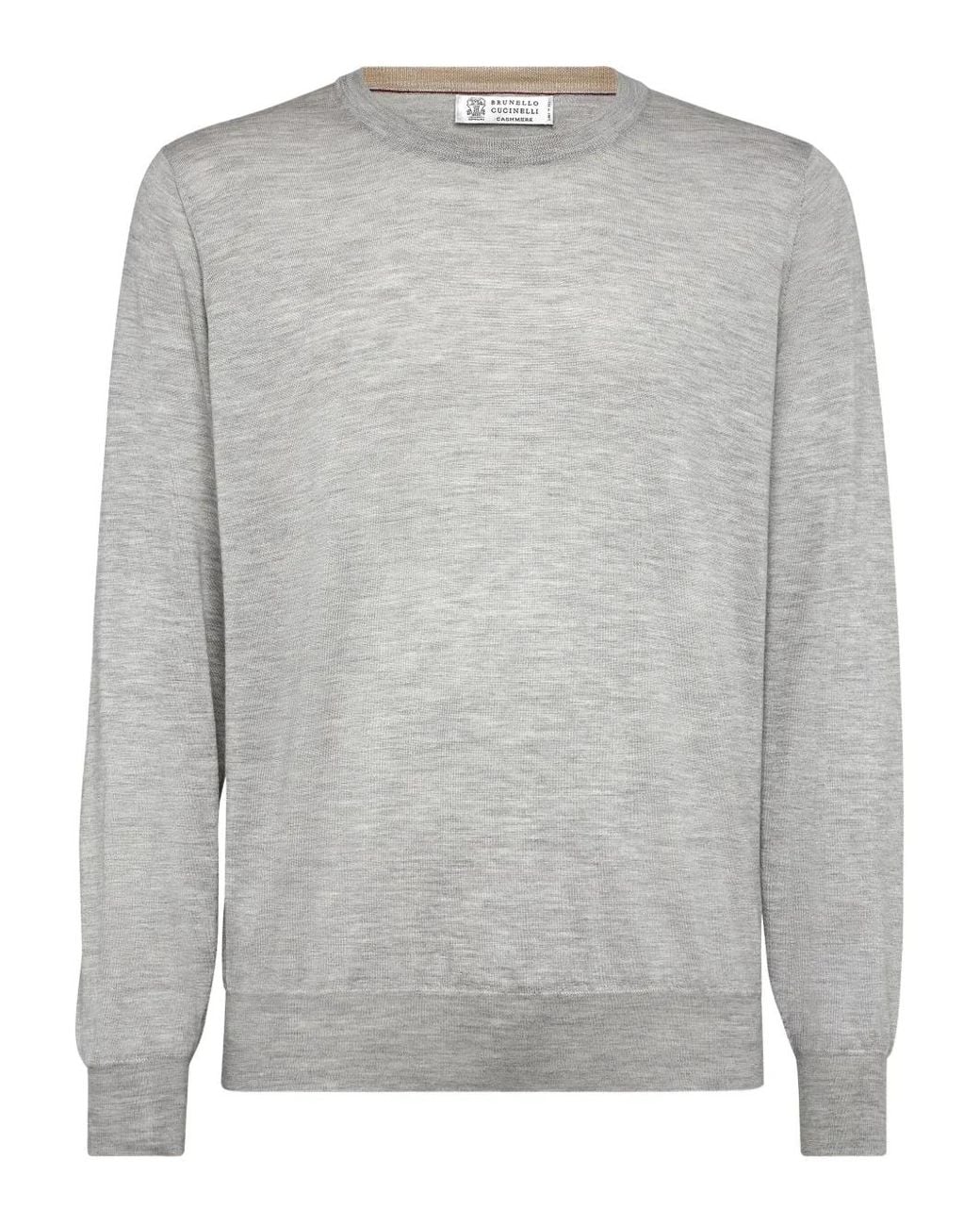 Pull Ample À Bords Nervurés Brunello Cucinelli pour homme en coloris White