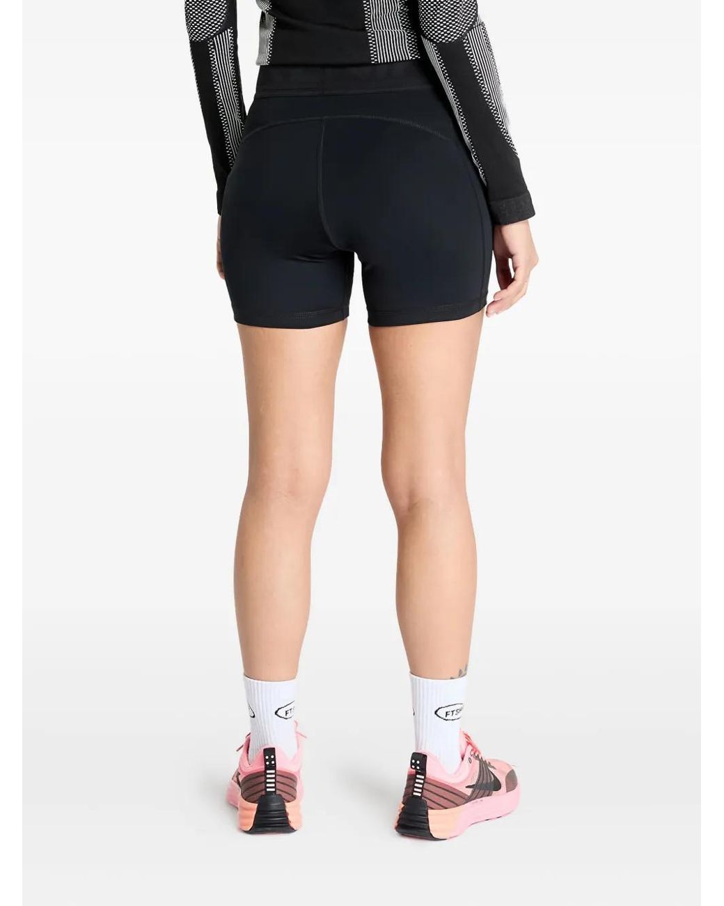 Nike Blue Short À Taille Haute