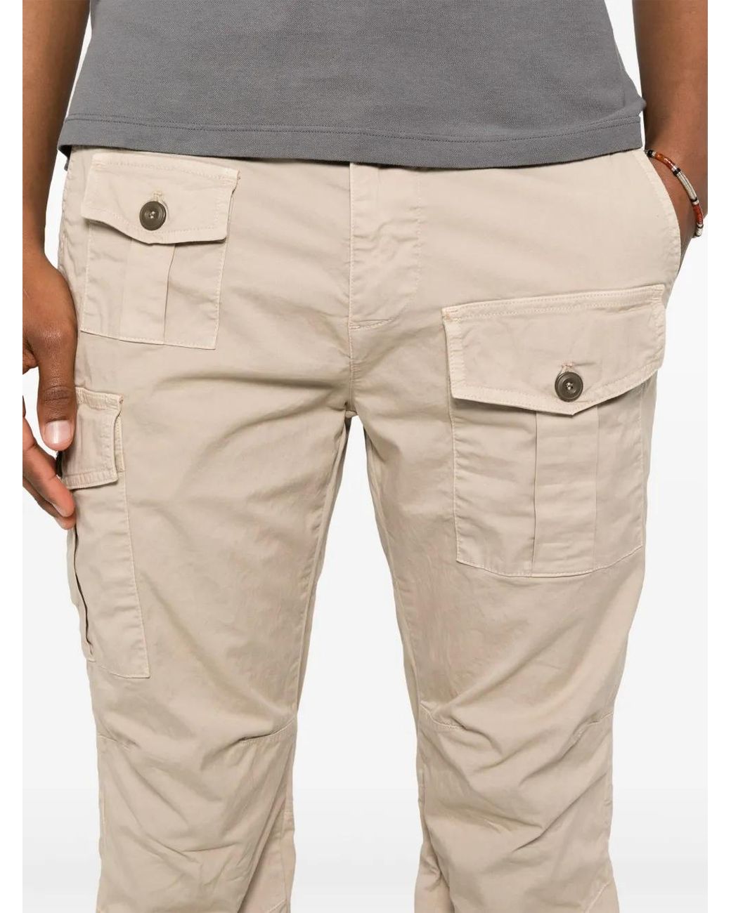 Mason's Natural Devant Safari Trousers for men