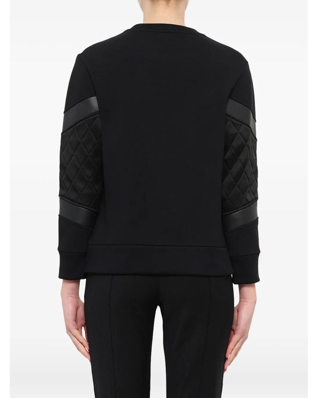 Neil Barrett Black Quilted Panelled Sweatshirt