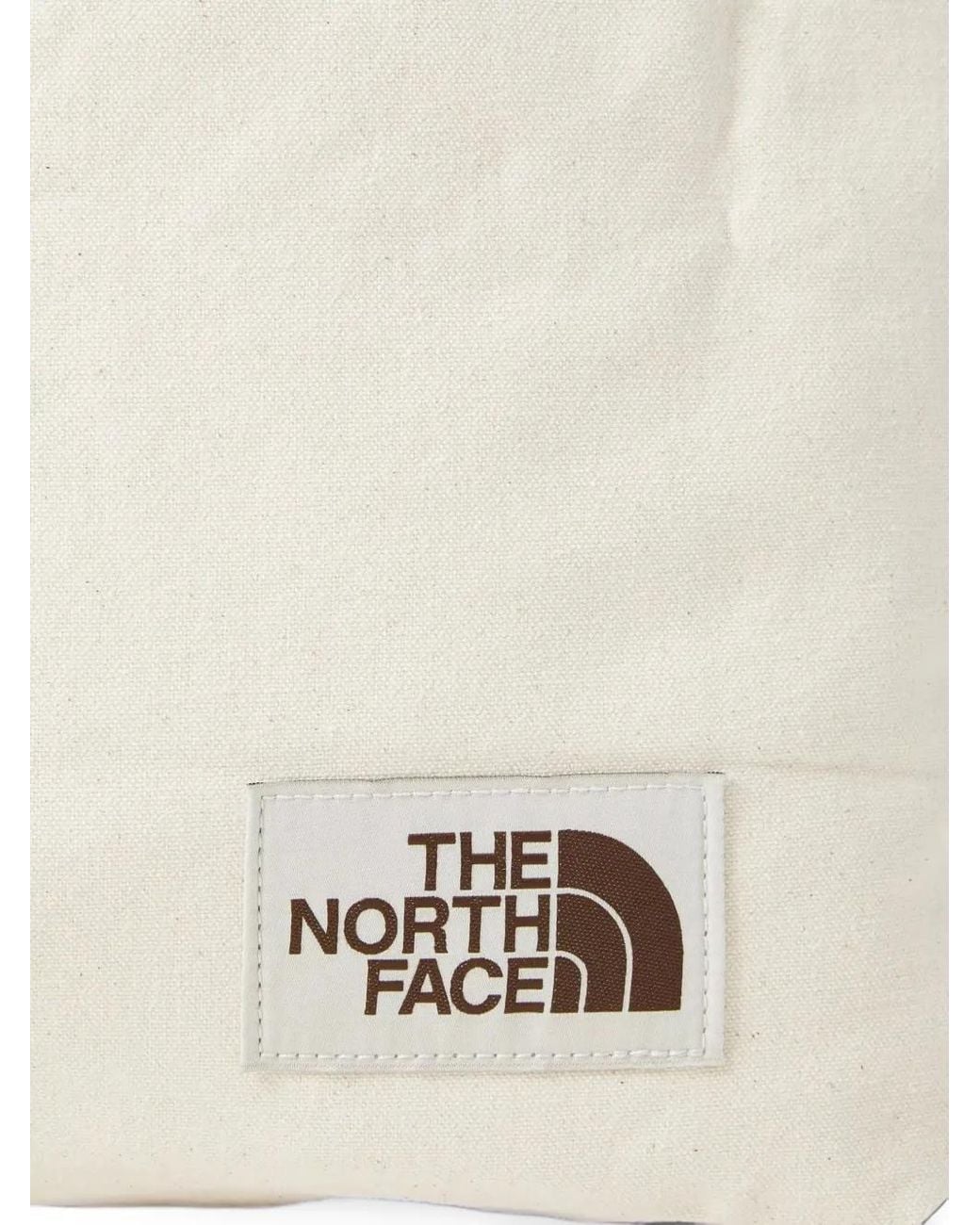 The North Face White Logo-Print Canvas Tote Bag for men