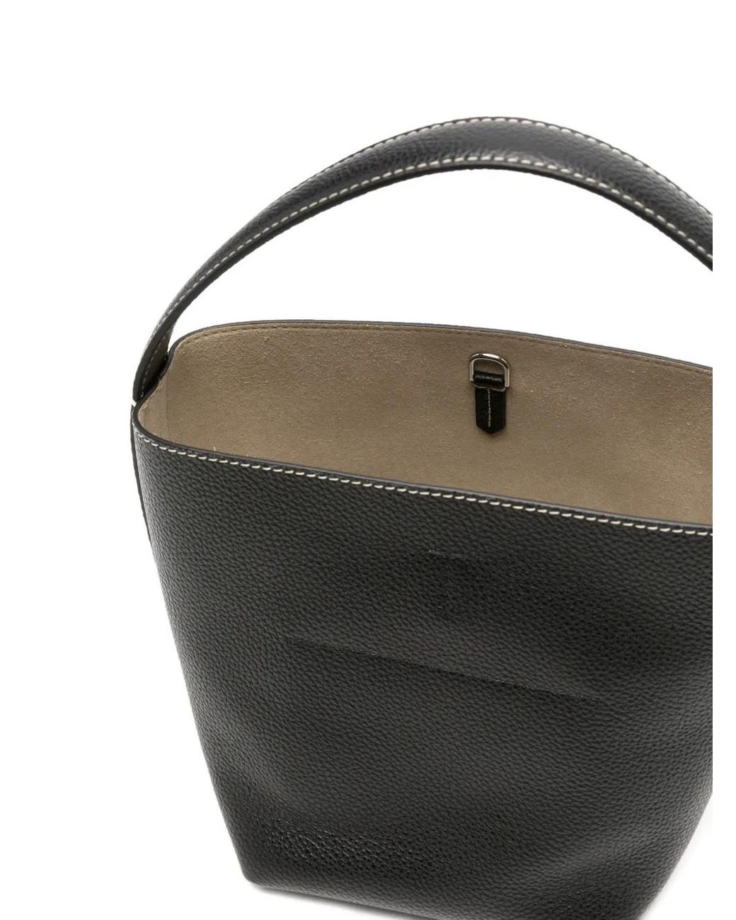 Totême Black Small Logo-Print Tote Bag