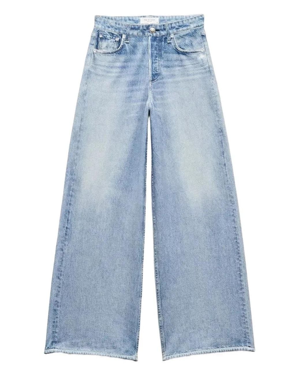Rag & Bone Blue Miramar Sofie Wide-Leg Jeans