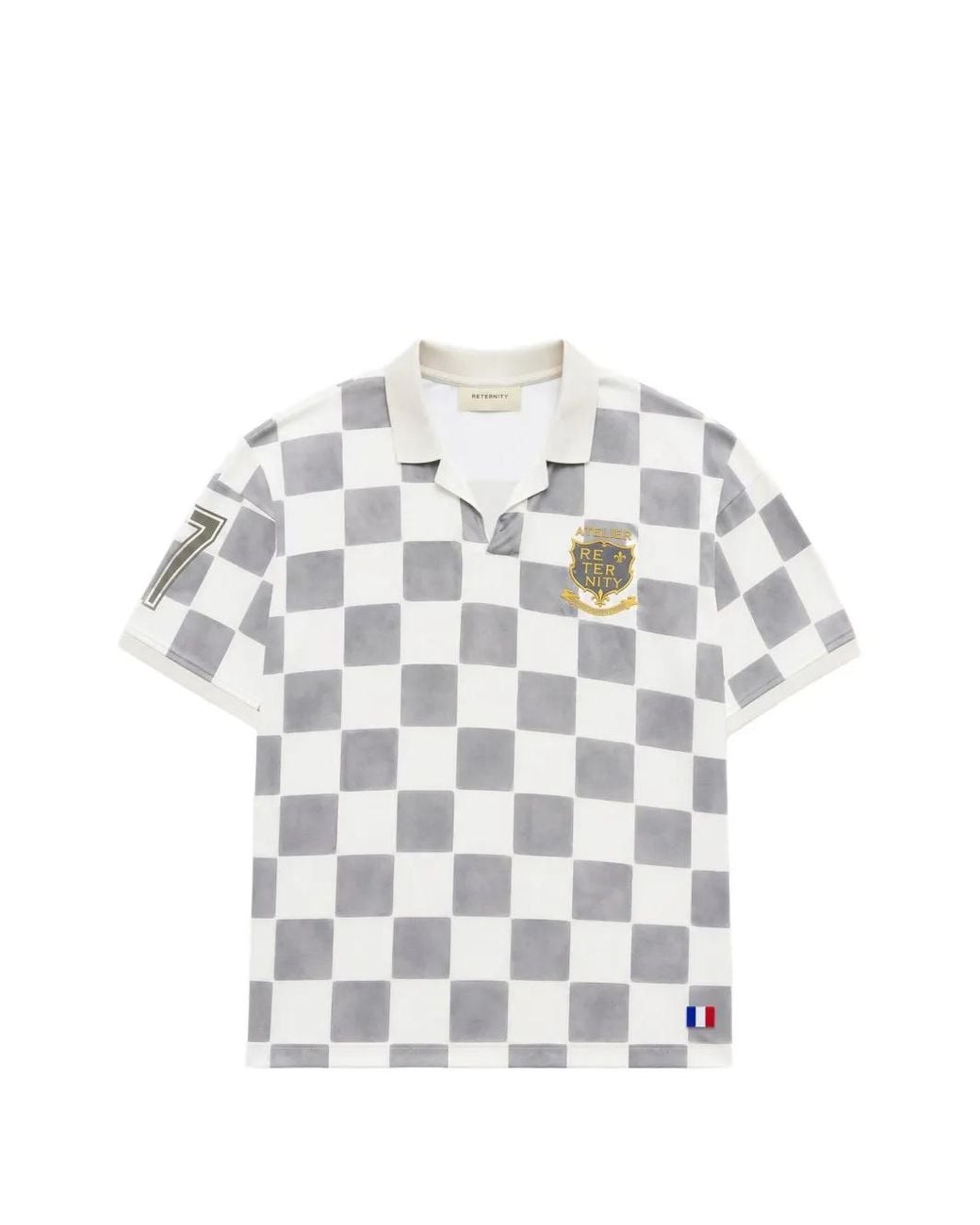 RETERNITY White L'Atelier De La Rue Checkered T-Shirt for men