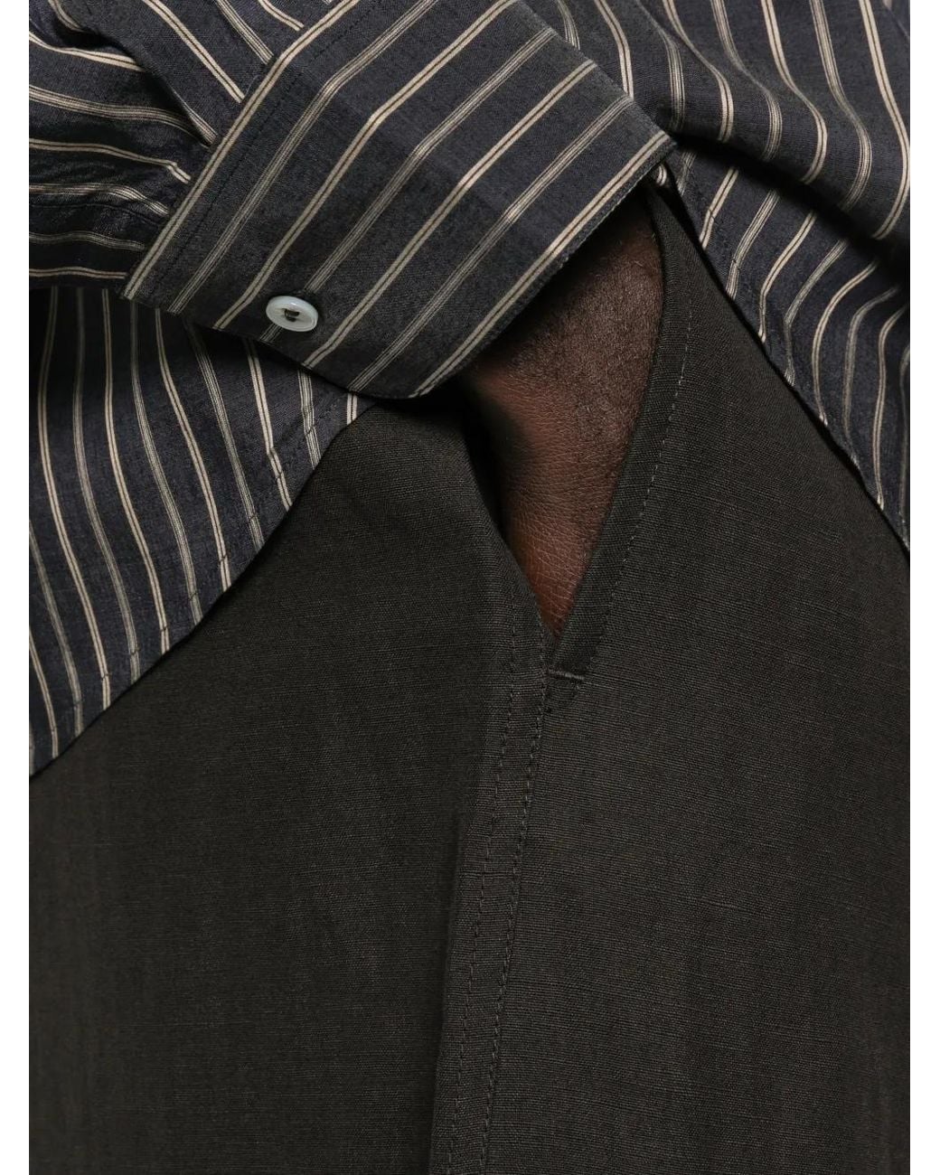 Studio Nicholson Black Drawstring Trousers for men
