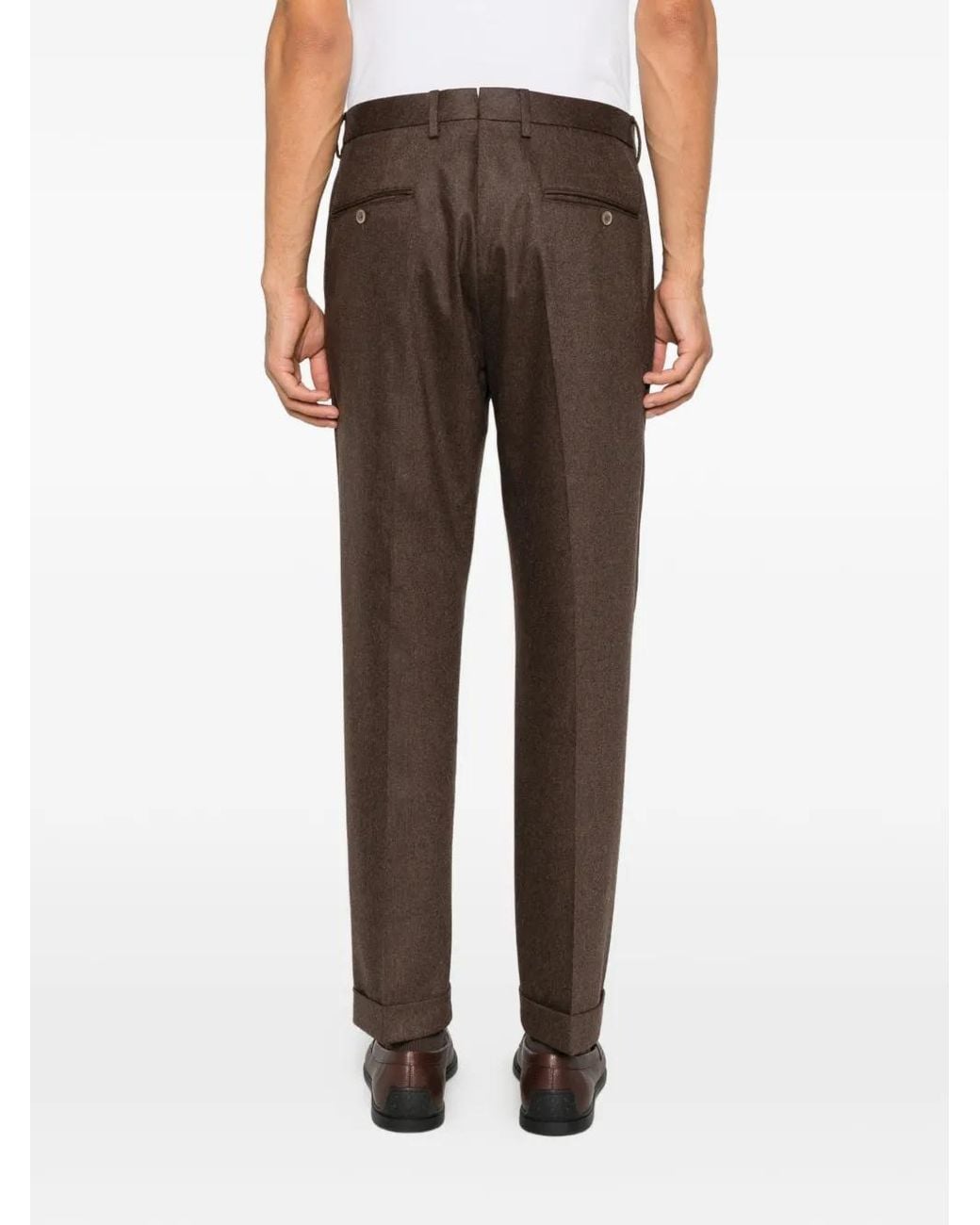 GTA Gray Pleated Wool Trousers for men
