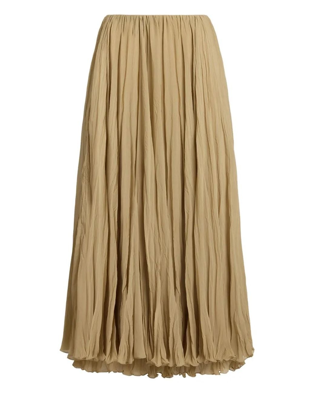 Ralph Lauren Midi-Plooirok in het Natural