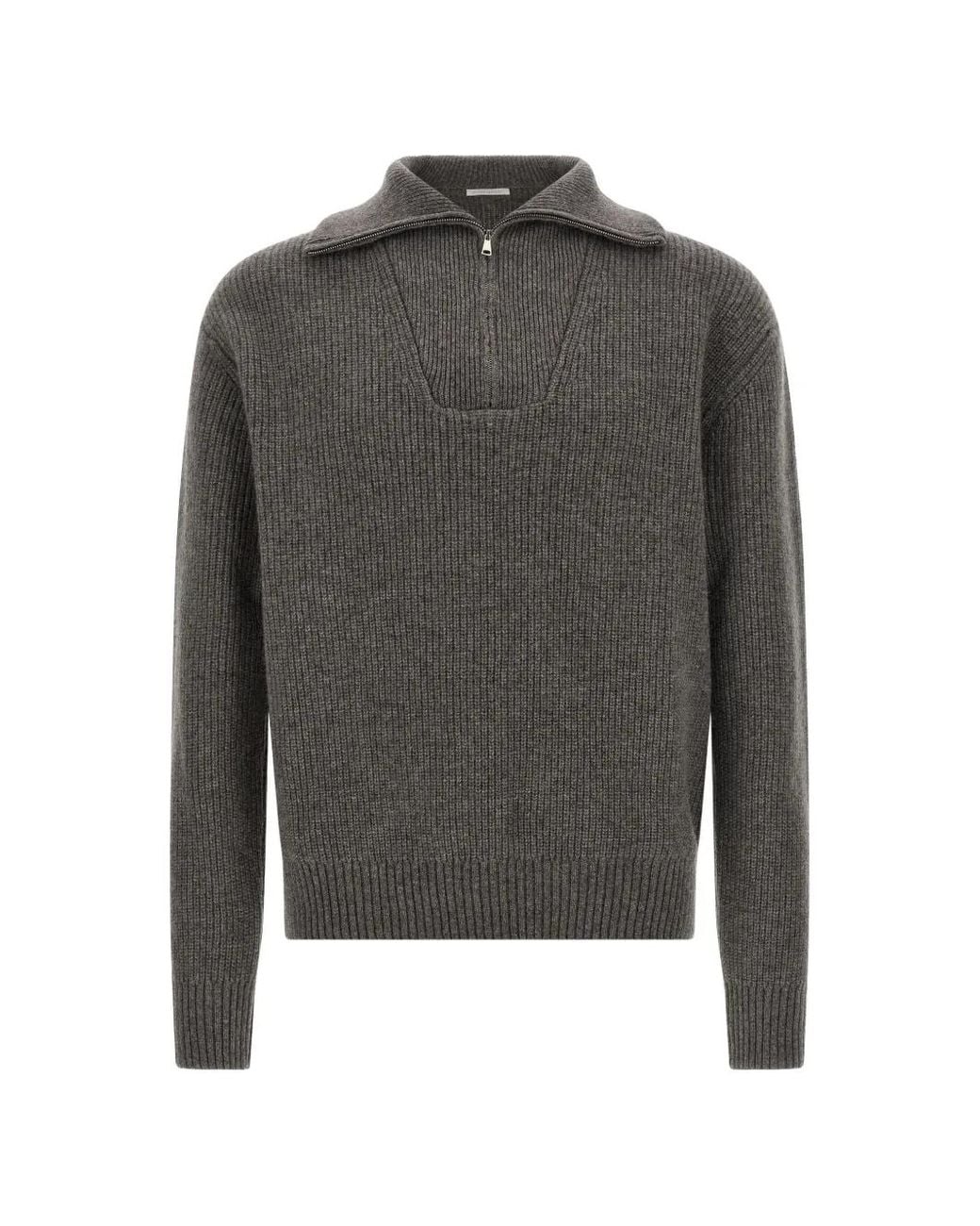 Oliver Lattughi Gray Costa Inglese Cashmere Sweater for men