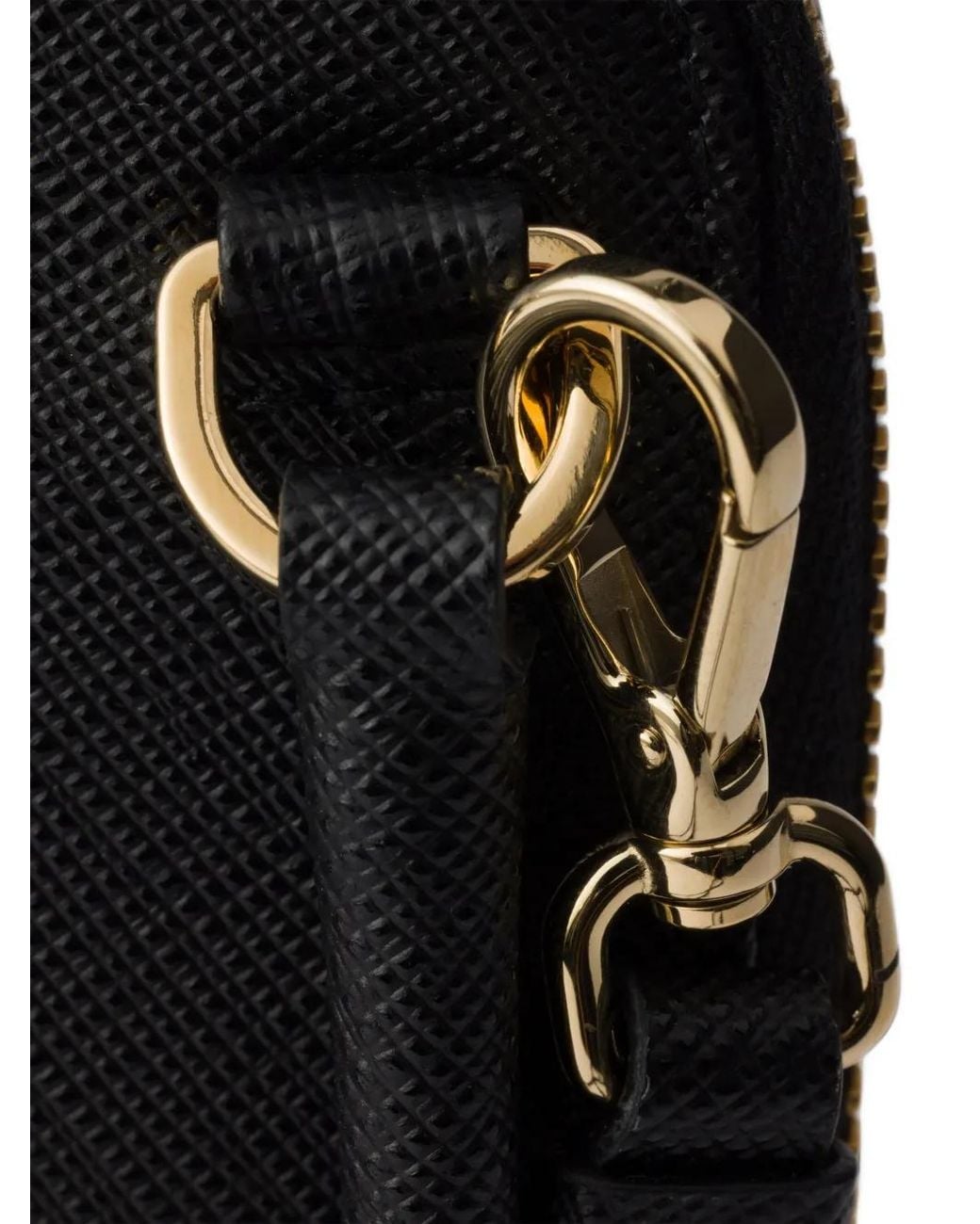 Prada Black Saffiano-Leather Mini Bag