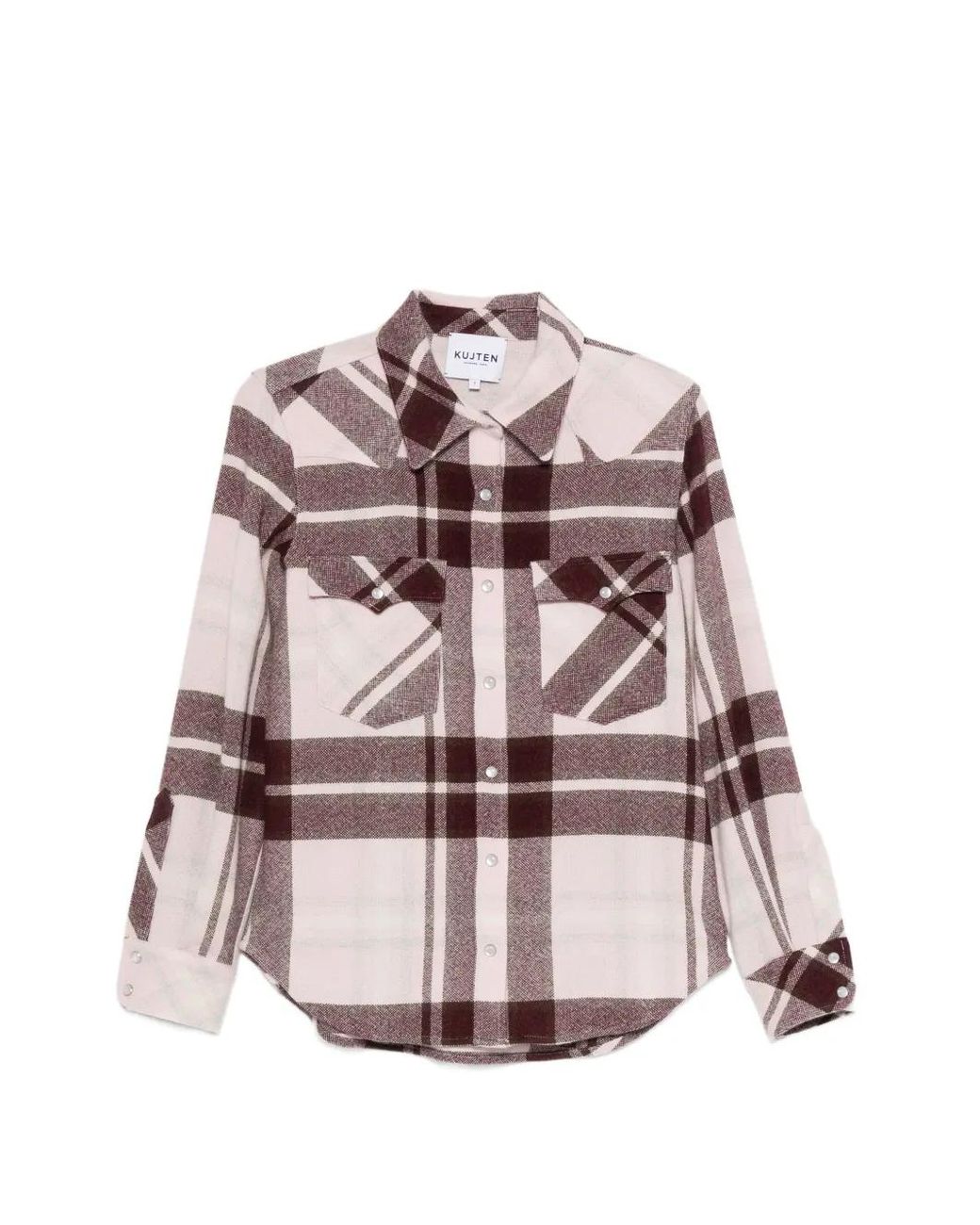 Kujten Pink Lumber Check-Pattern Button-Down Shirt