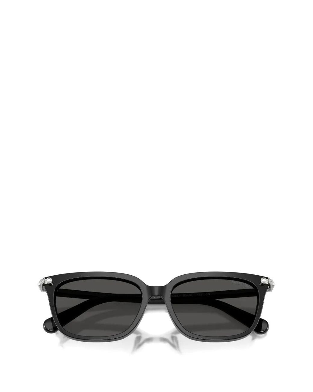 Swarovski Gray Crystal-Embellished Square-Frame Sunglasses