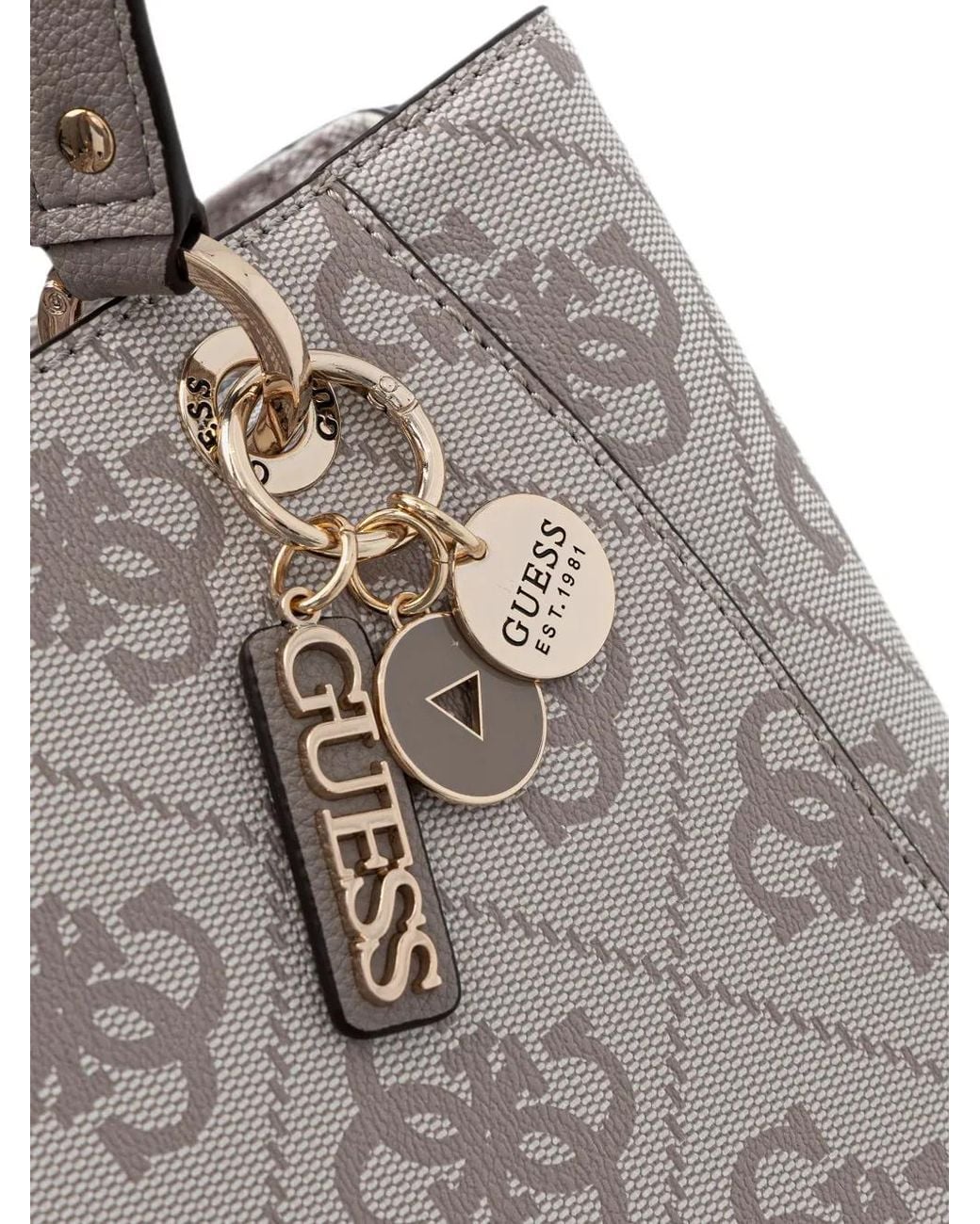 Guess Gray Noelle Logo Shopper Bag