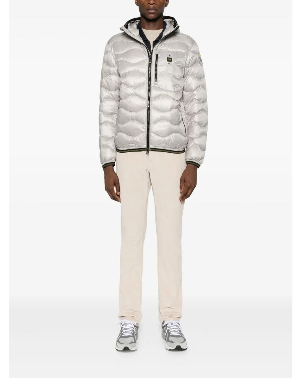 Blauer Gray Quilted Hooded Jacket for men