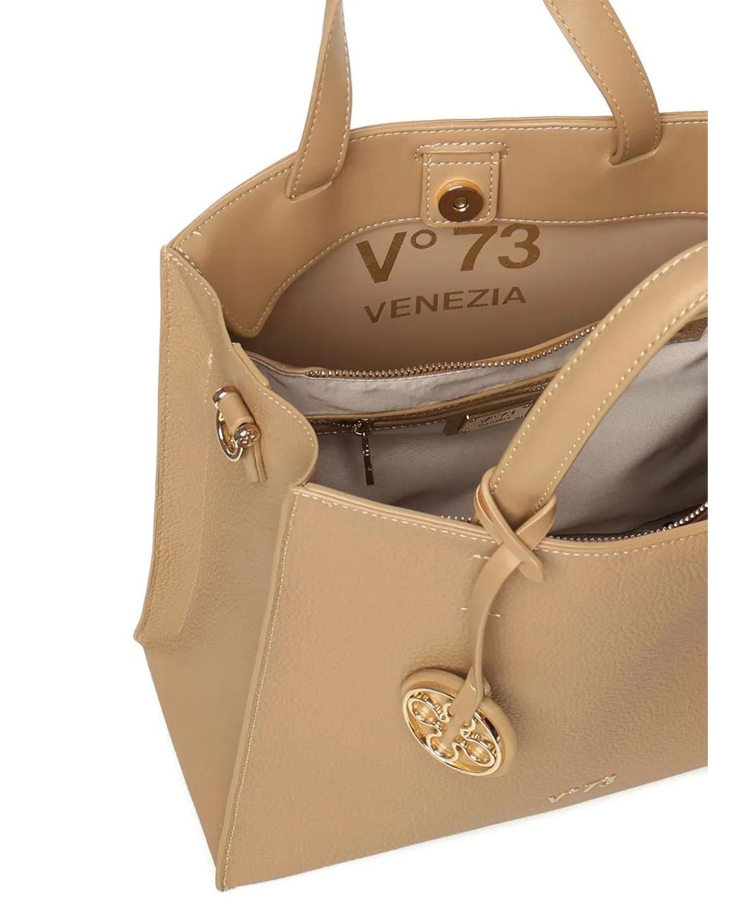 Borsa Tote Blake Con Manico di V73 in Natural
