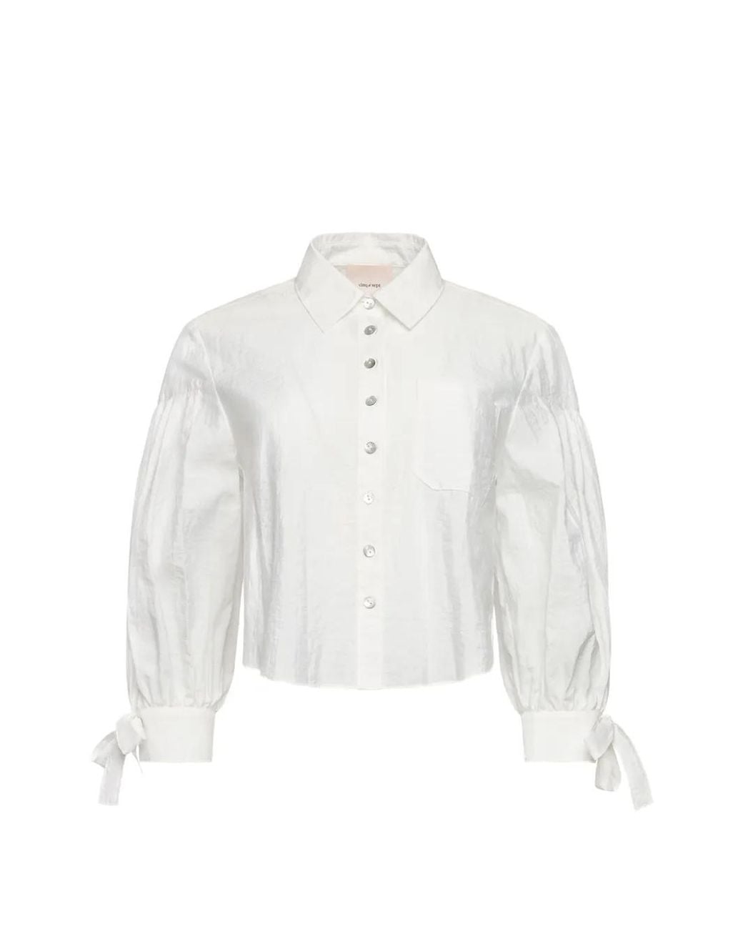 Cinq À Sept White Finch Bow Sleeve Shirt