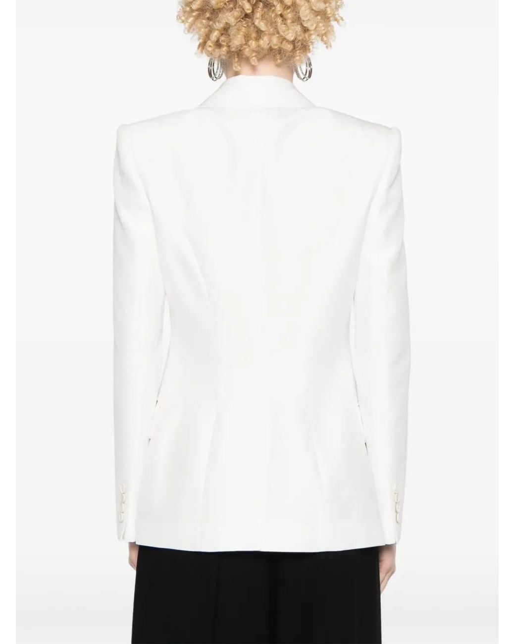Alexander McQueen White Double-Breasted Blazer