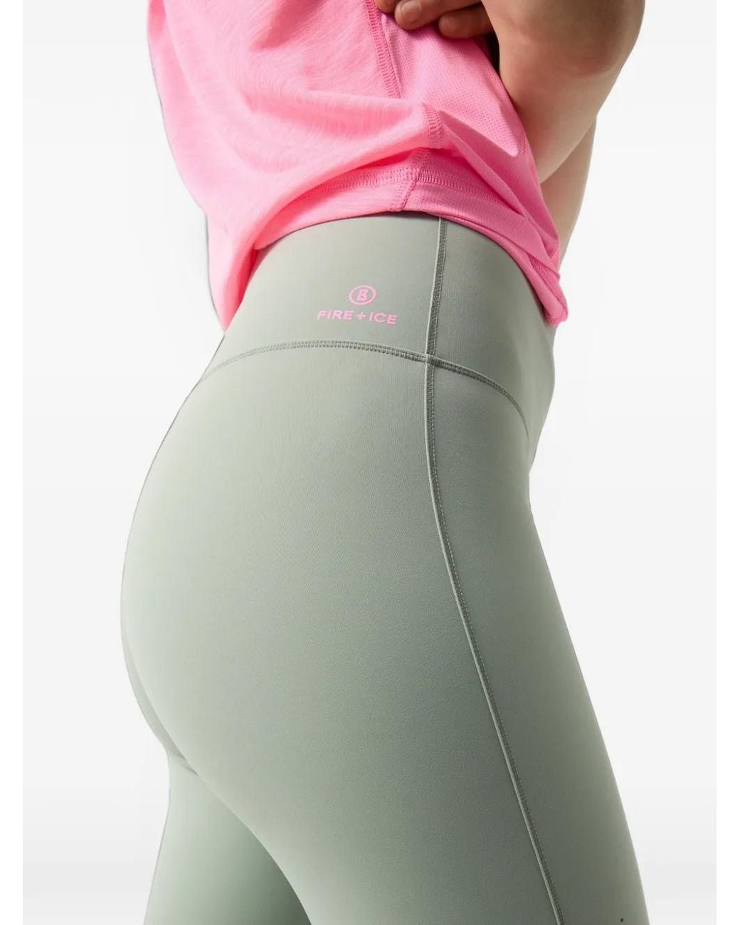 Bogner Fire + Ice Green Caige Logo-Print Leggings