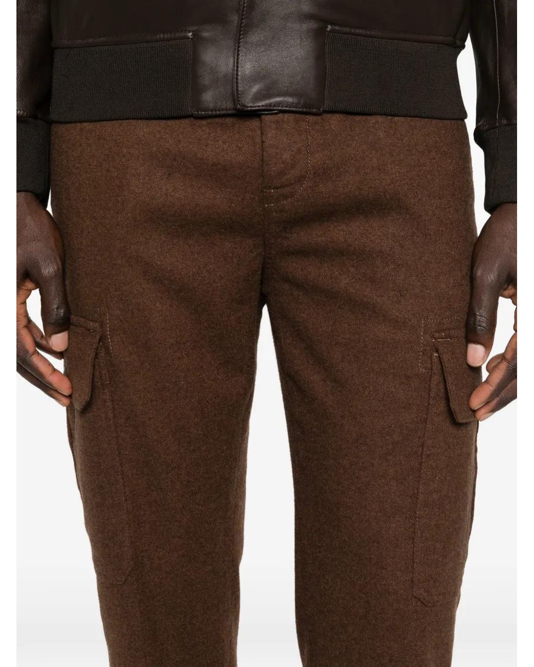 Incotex Brown Cargopocket Trousers for men