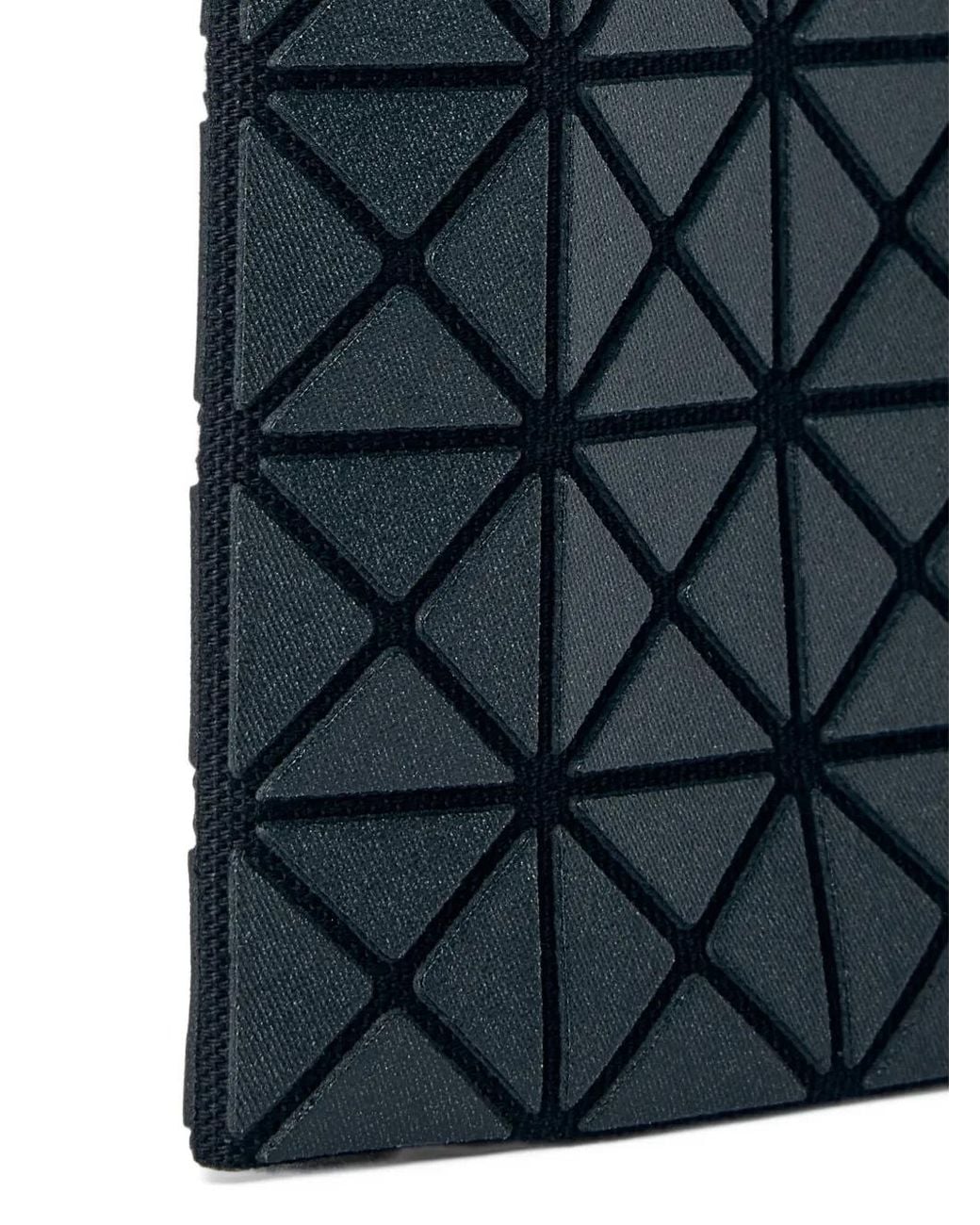 Issey Miyake Blue Geometric-Embossed Card Holder