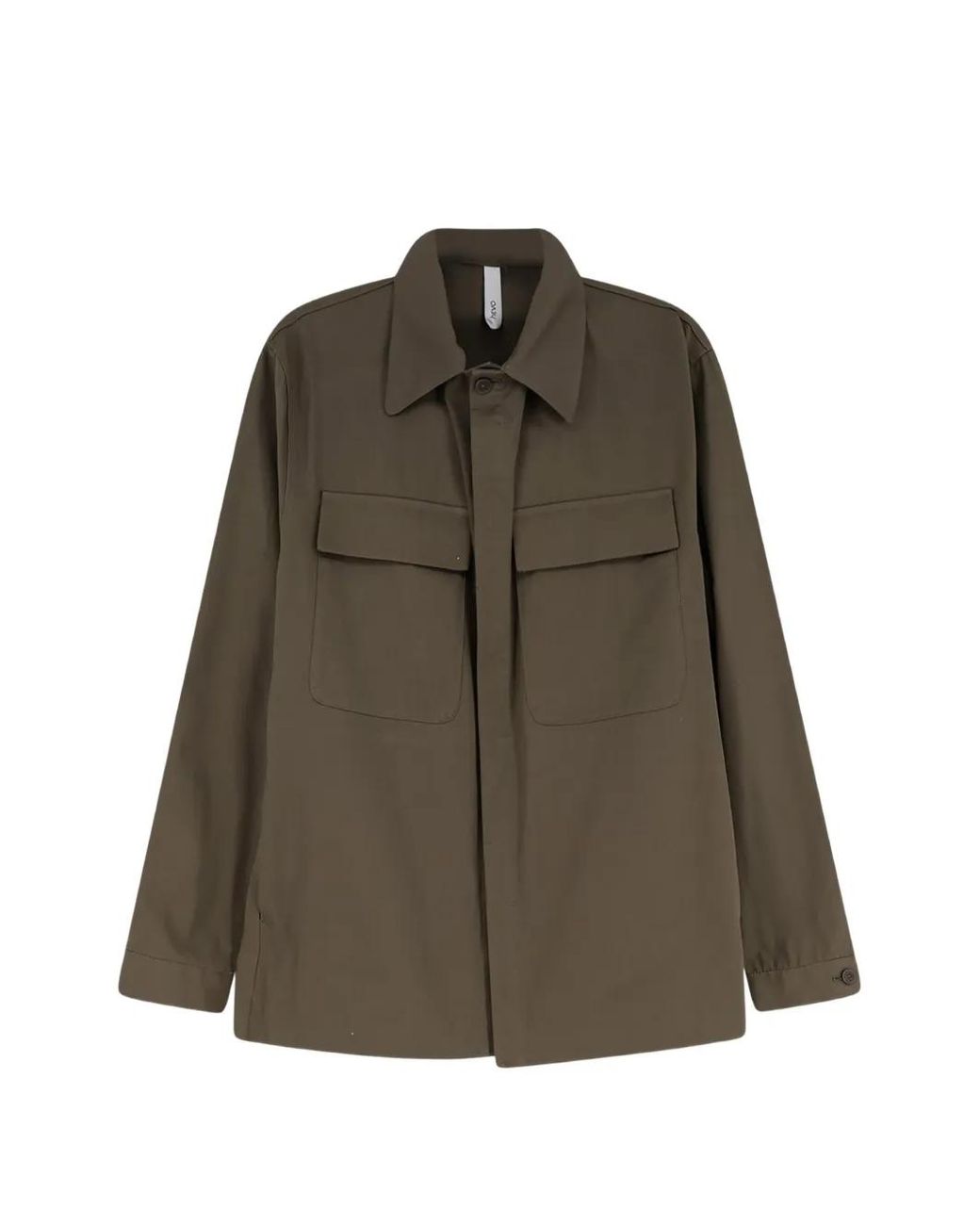 Hevò Brown Specchiolla Patch-Pocket Shirt for men