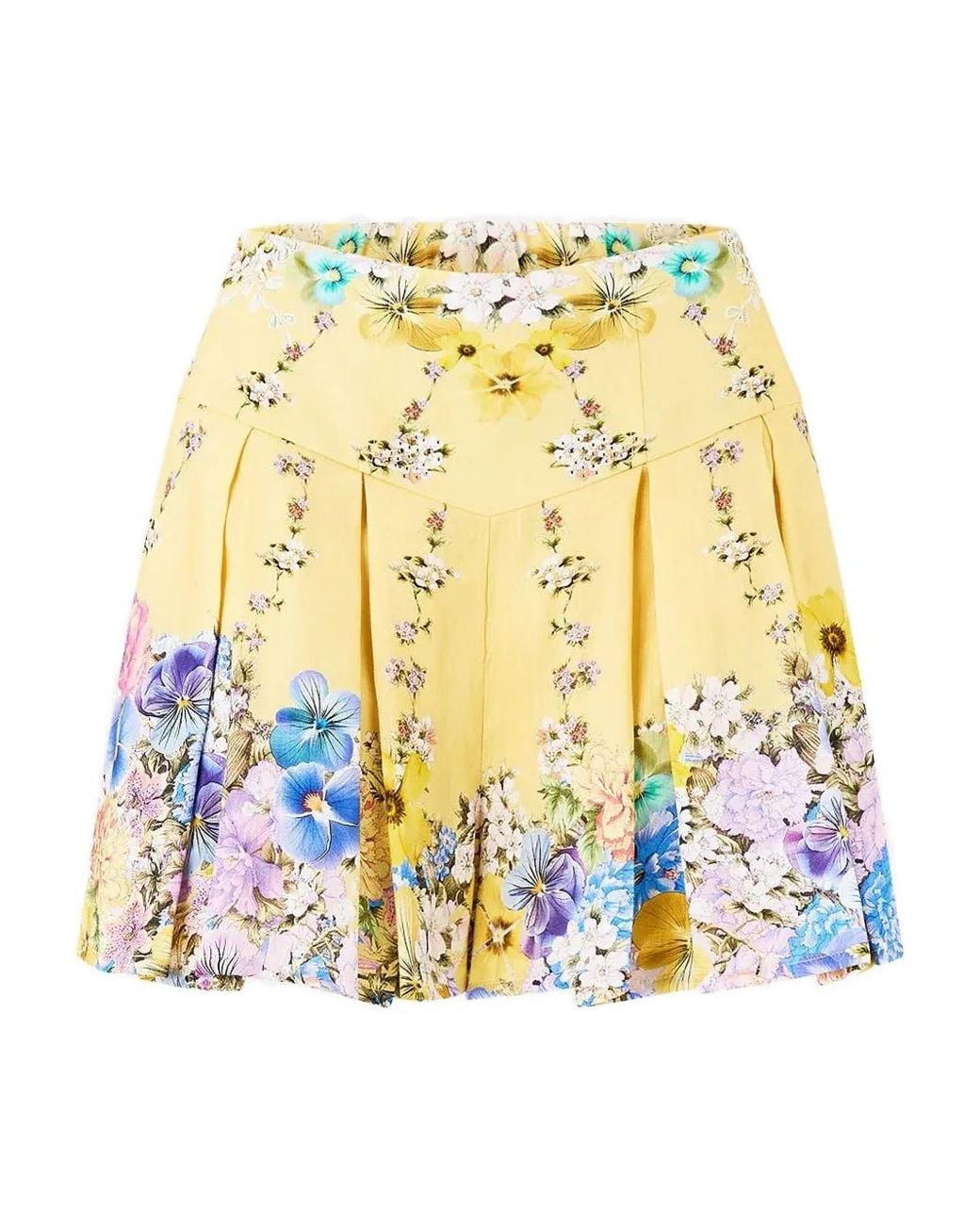 Camilla Metallic Darling Buds Pleated Shorts