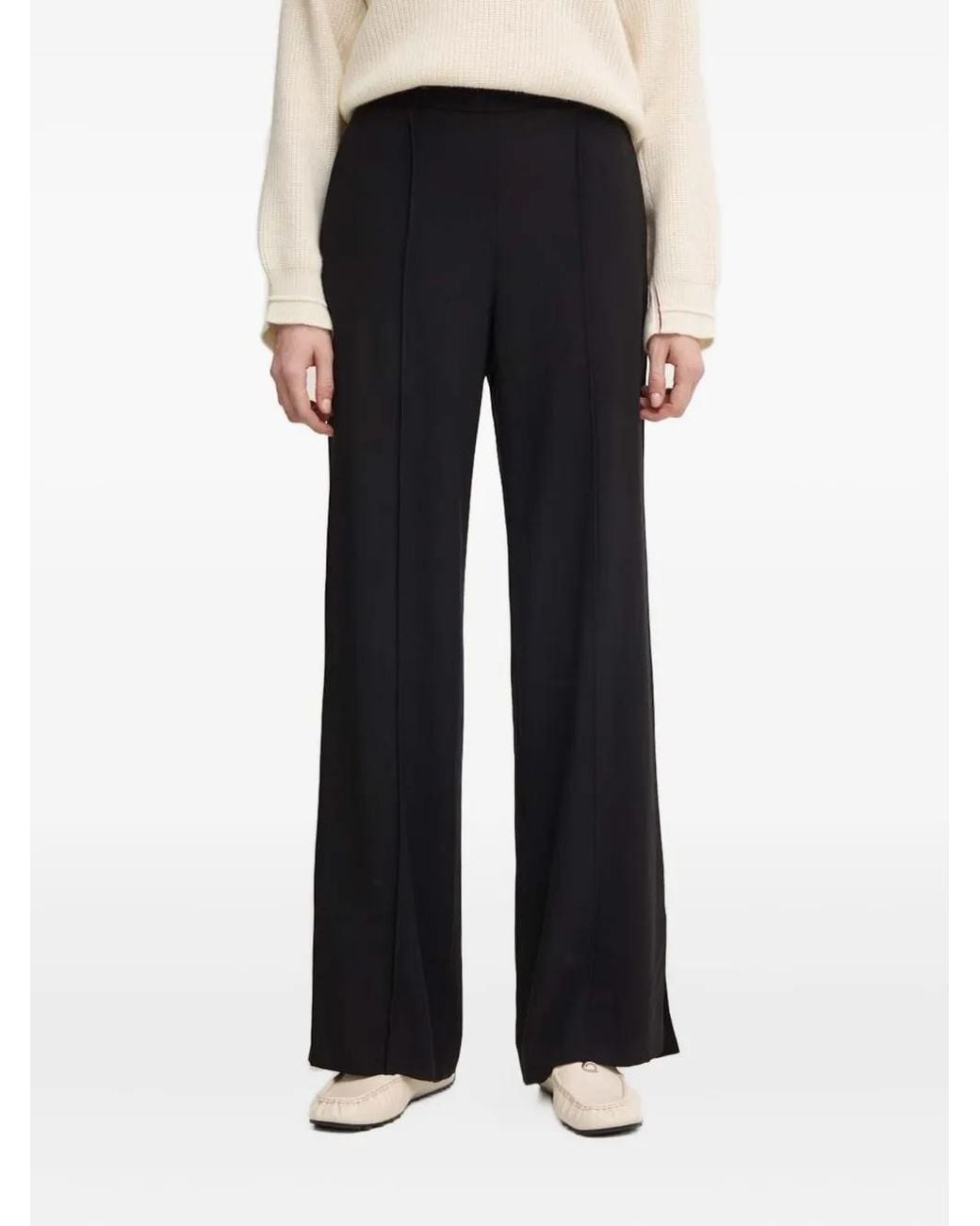 Liviana Conti Black Seam-Detail Trousers