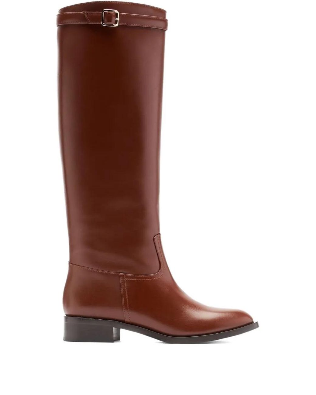 Scarosso Brown Lauren Knee-High Leather Boots