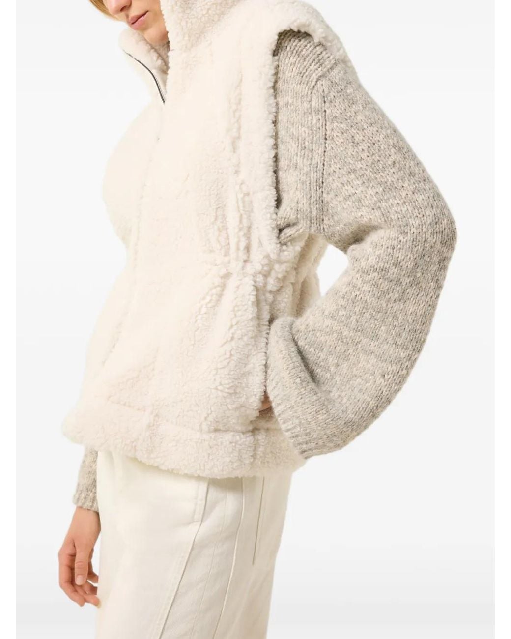 Bogner White Kylie Teddy Gilet