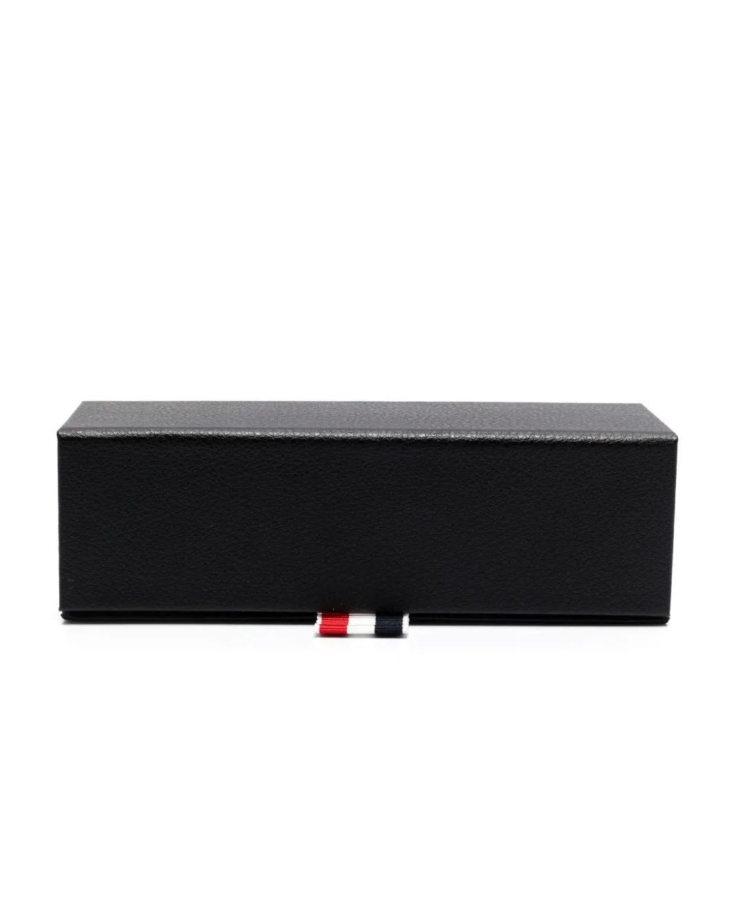 Thom Browne Black Acetate And Titanium Rectangular Sunglasses
