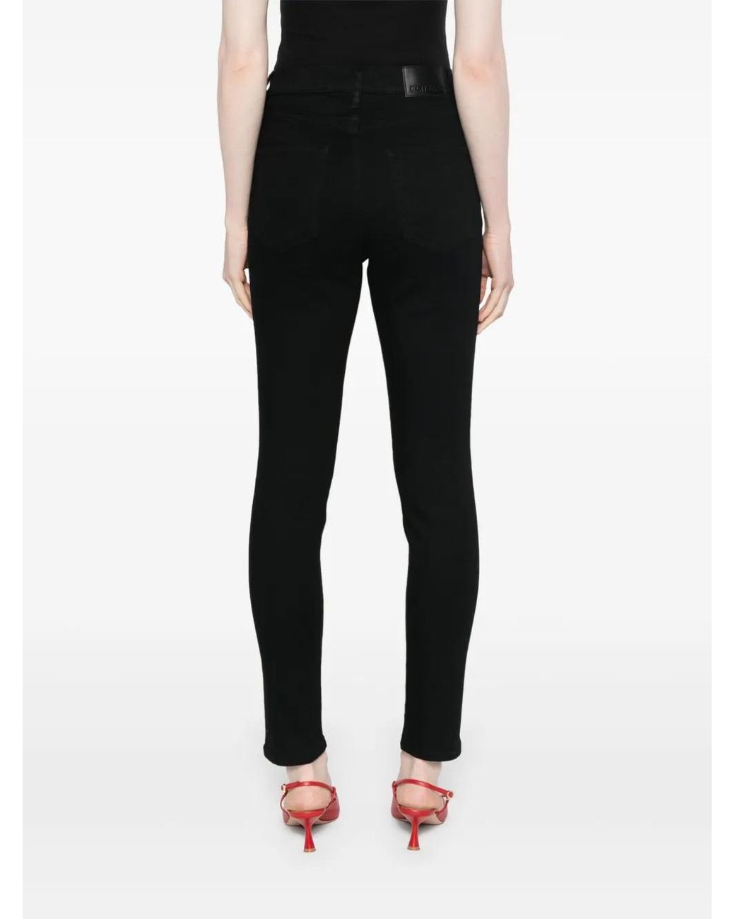DKNY Black Logo-Patch Jeans