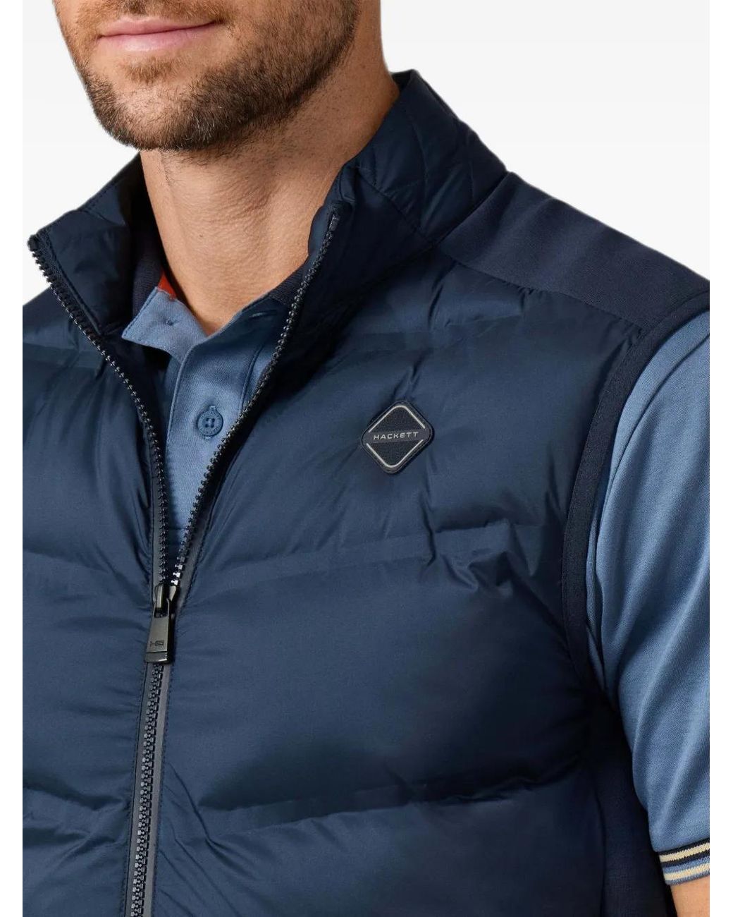 Chaleco Con Panel Acolchado Hackett de hombre de color Blue
