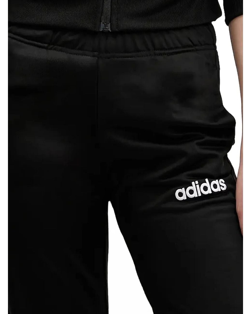 Adidas Black Glam Logo-Embroidered Tracksuit