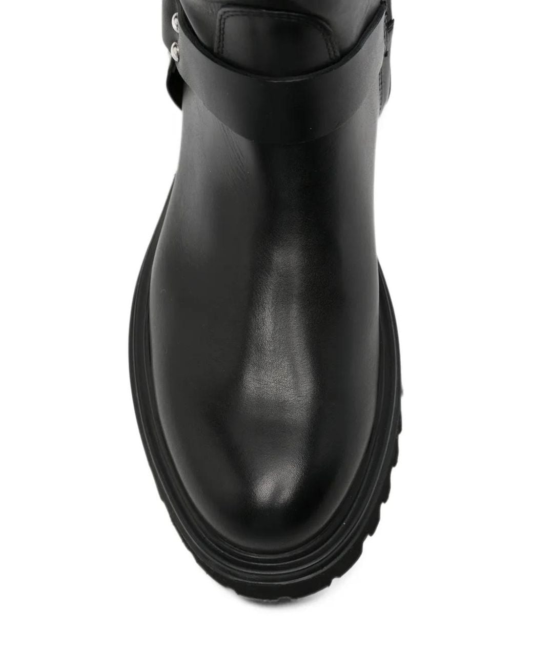 Guglielmo Rotta Black Webster Harness-Detail Chunky-Sole Boots