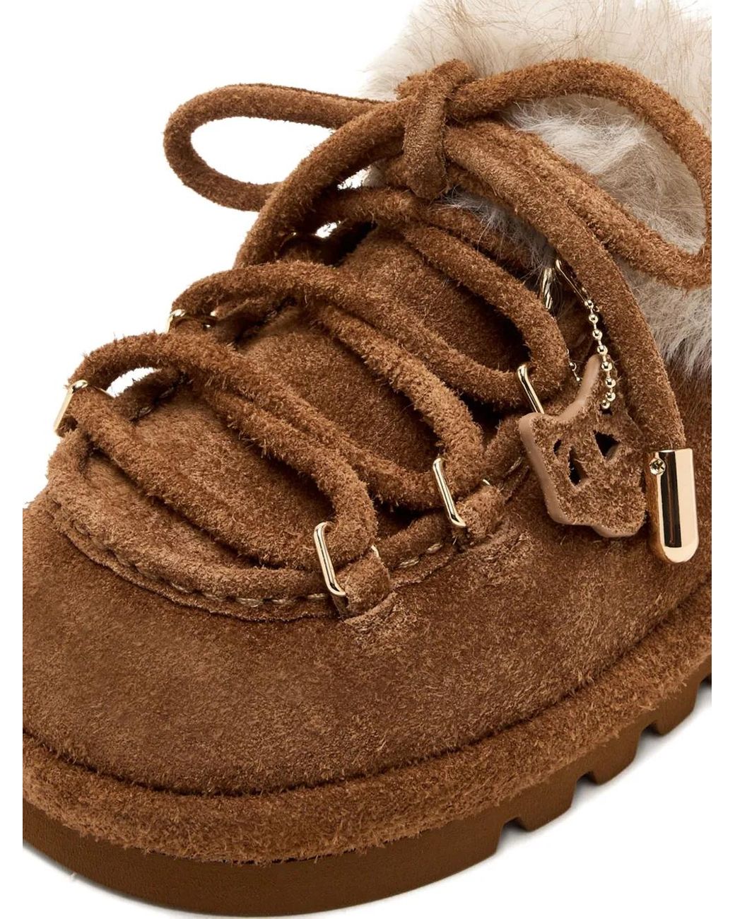 Naked Wolfe Brown Harlow Suede Slippers