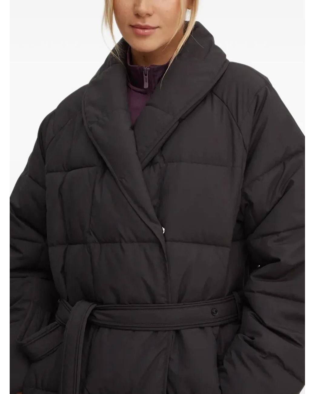 Didriksons Black Dina Belted Quilted Coat