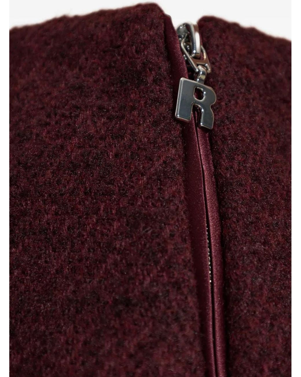 ROTATE BIRGER CHRISTENSEN Purple Bouclé-Effect Mini Skirt