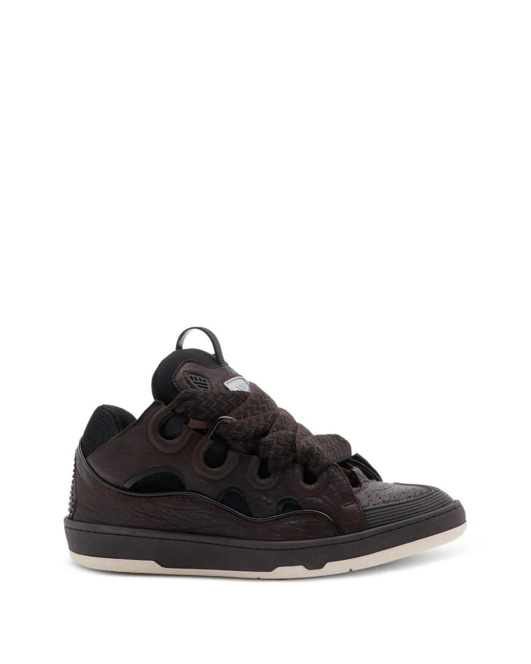 Lanvin Black Curb Lace-Up Sneakers