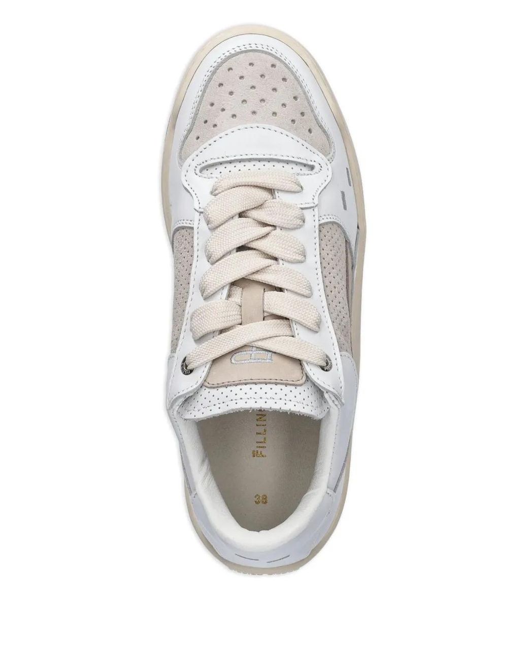 Filling Pieces White Avenue Pixie Perforated Leather Panel Sneakers