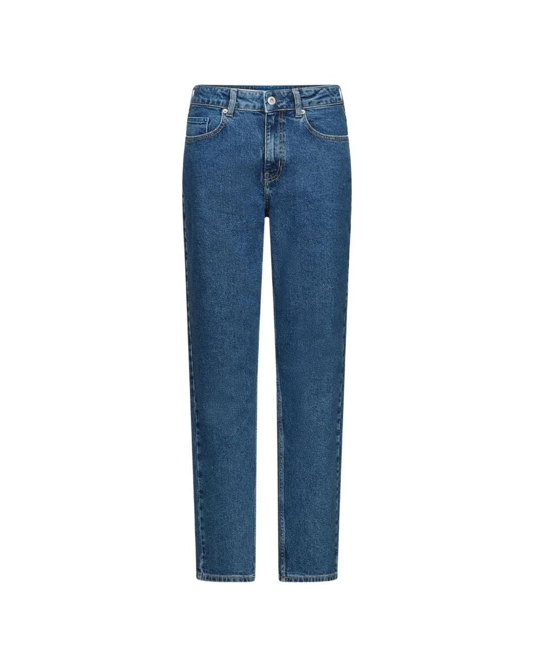 Karl Lagerfeld Blue Stone-Washed Mom Jeans