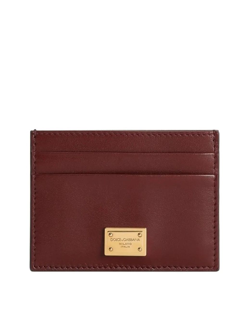 Dolce & Gabbana Purple Porte-Cartes Plongé En Cuir De Veau