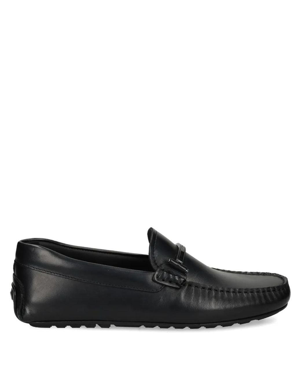 Boss Black Nappa-Leather Driver Shoes With Branded Hardware for men