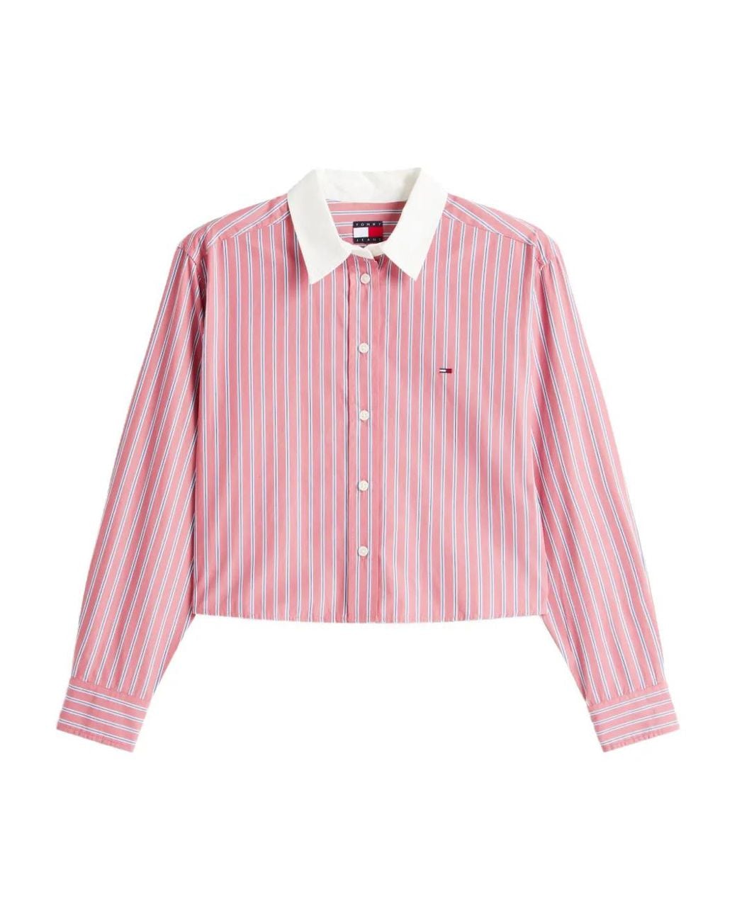 Tommy Hilfiger Striped Shirt in Pink | Lyst UK