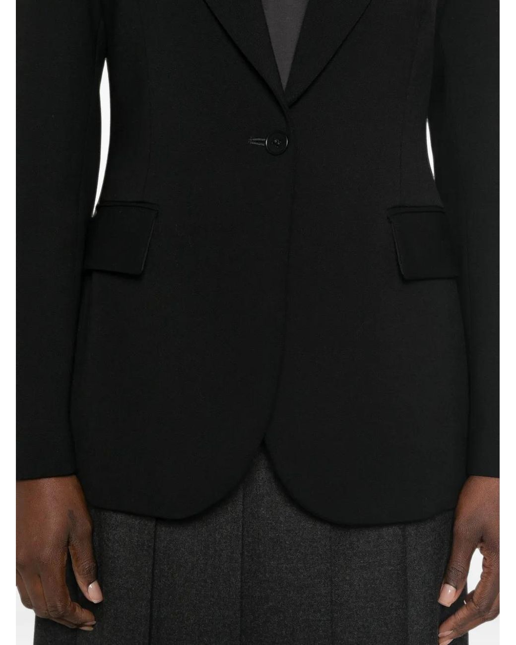 P.A.R.O.S.H. Black Single-Breasted Blazer