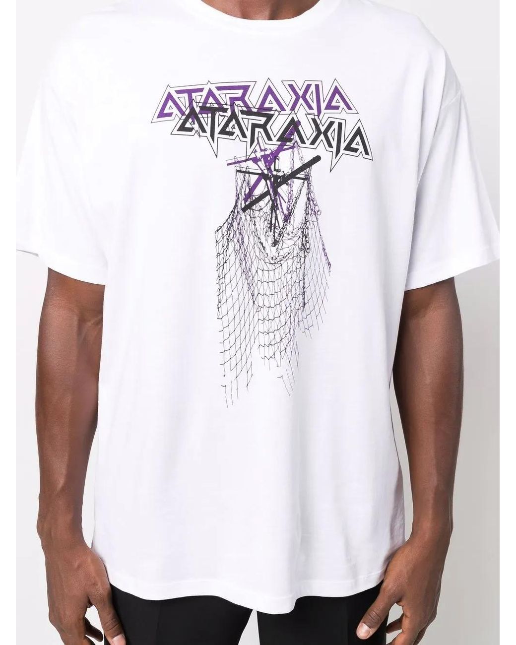 Raf Simons White Graphic-Print T-Shirt for men