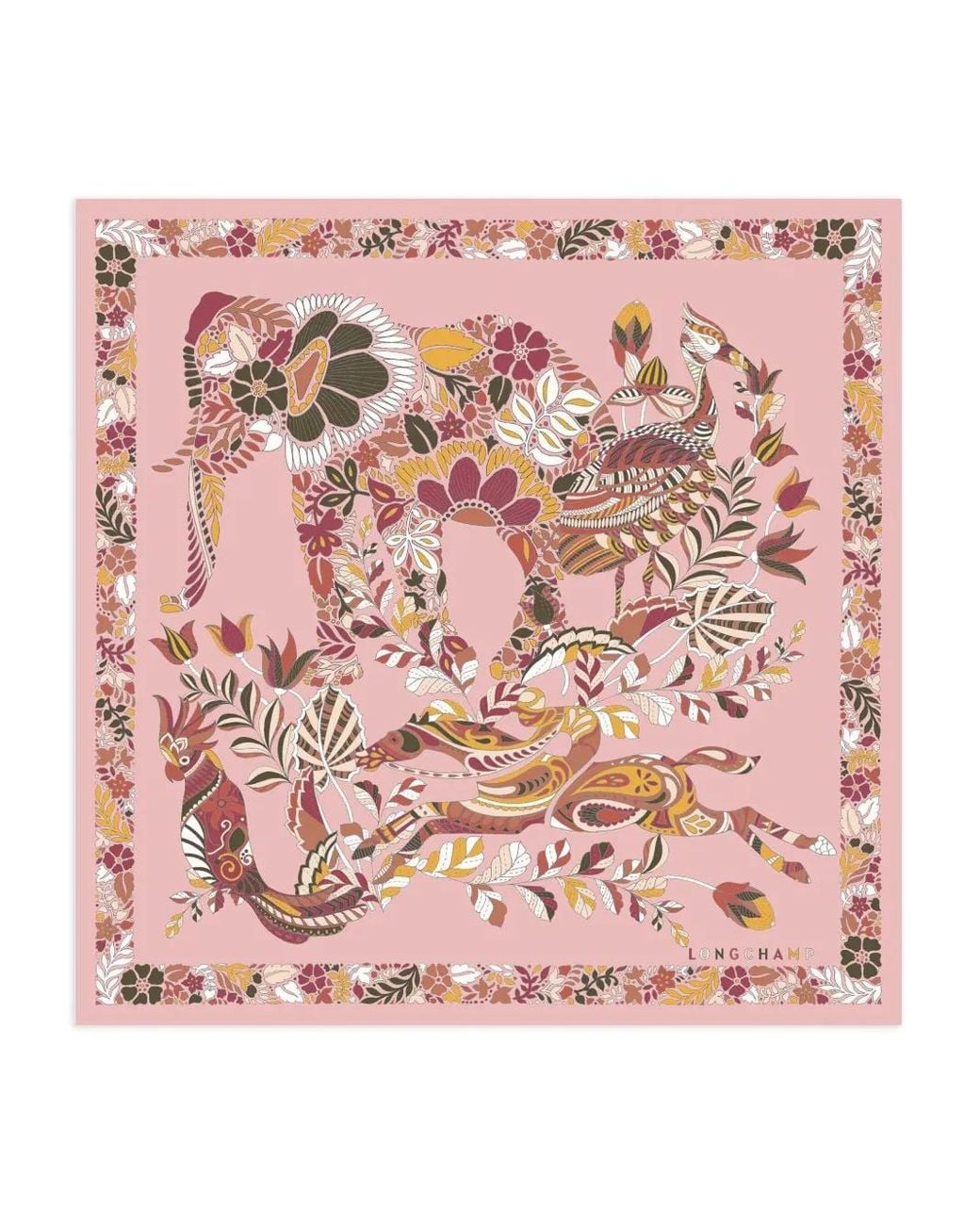 Longchamp Pink Forêt Schal 50Cm